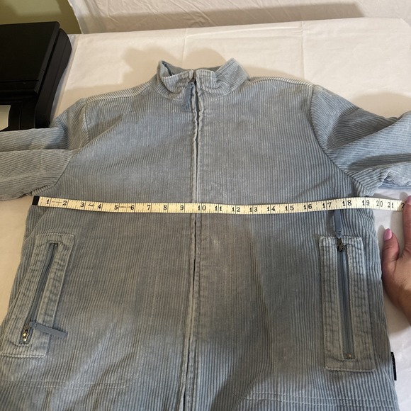 Royal Robbins Women's Medium Corduroy Jacket Light Blue Full Zip Pockets - Picture 9 of 10